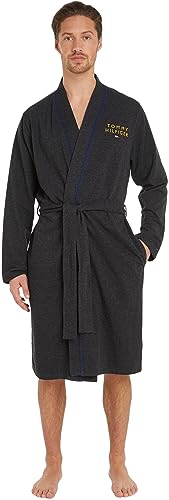 Tommy Hilfiger Herren Hw Bathrobe UM0UM02990 Bademäntel, Grau (Dark Grey Ht), S von Tommy Hilfiger