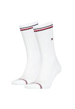 Tommy Hilfiger Herren Iconic Socken, Weiß, 47-49 EU (2er Pack) von Tommy Hilfiger