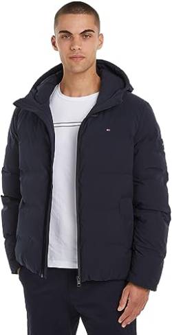 Tommy Hilfiger Herren Jacke Hooded Jacket Übergangsjacke, Blau (Desert Sky), S von Tommy Hilfiger