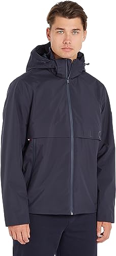 Tommy Hilfiger Herren Jacke Hooded Jacket Übergangsjacke, Blau (Desert Sky), XL von Tommy Hilfiger