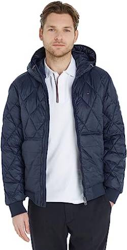 Tommy Hilfiger Herren Jacke Recycled Hooded Jacket Übergangsjacke, Blau (Desert Sky), XXL von Tommy Hilfiger