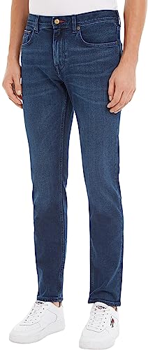 Tommy Hilfiger Herren Jeans Core Straight Denton Stretch, Blau (Bridger Indigo), 32W / 34L von Tommy Hilfiger