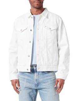 Tommy Hilfiger Herren Jeansjacke Trucker Jacket aus Baumwolle, Weiß (Gabe White), XL von Tommy Hilfiger