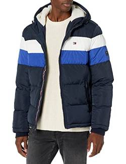 Tommy Hilfiger Herren Kapuzenjacke, Blue Combo Poly Tech, Large von Tommy Hilfiger