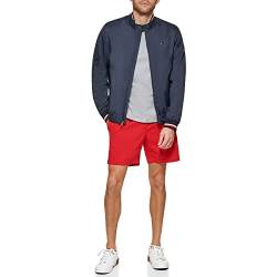 Tommy Hilfiger Herren Leichte Varsity Rippstrick-Bomberjacke Shell-Jacke, Navy Poly, XXL von Tommy Hilfiger