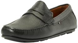 Tommy Hilfiger Herren Loafer Casual Leather Driver aus Leder, Schwarz (Black), 43 von Tommy Hilfiger