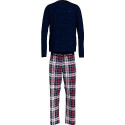 Tommy Hilfiger Herren Ls Pant Woven Set Print UM0UM02891 Pyjamas, Rot (Desert Sky/Men Apparel Plaid), S von Tommy Hilfiger