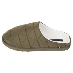 Tommy Hilfiger Herren Nylon Hilfiger HOMESLIPPER FM0FM04771 Hausschuhe, Khaki (Army Green), 42 EU von Tommy Hilfiger