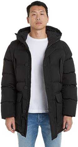 Tommy Hilfiger Herren Parka Winter, Schwarz (Black), L von Tommy Hilfiger