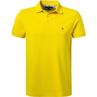 Tommy Hilfiger Herren Polo-Shirt gelb Baumwoll-Piqué Slim Fit von Tommy Hilfiger