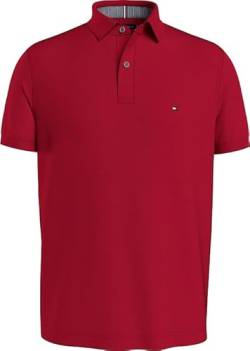 Tommy Hilfiger Herren Poloshirt Big&Tall (DE/NL/SE/PL, Alphanumerisch, 3XL, Große Größen, Tall, Primary Red) von Tommy Hilfiger