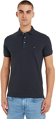 Tommy Hilfiger Herren Poloshirt Kurzarm 1985 Slim Slim Fit, Blau (Desert Sky), 3XL von Tommy Hilfiger