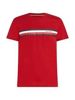 Tommy Hilfiger Herren RWB Monotype Chest Stripe Tee S/S T-Shirts, (as3, Alpha, 3X_l, Regular, Regular, Arizona Red) von Tommy Hilfiger