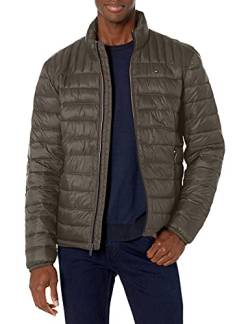 Tommy Hilfiger Herren Real Down Packable Puffer Jacke Daunenmantel, Oliv/Blatt für Mich (Leaf It to Me), XXL von Tommy Hilfiger