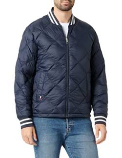 Tommy Hilfiger Herren Reversible Varsity Bomber MW0MW27587 Gepolsterte Jacken, Blau (Desert Sky), 3XL von Tommy Hilfiger