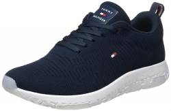 Tommy Hilfiger Herren Runner Sneaker Corporate Knit Rib Runner Sportschuhe, Blau (Desert Sky), 44 EU von Tommy Hilfiger