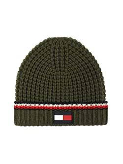 Tommy Hilfiger Herren Shaker farbblockiertem Bündchen Beanie-Mütze, Grün (Army Green), Einheitsgröße von Tommy Hilfiger