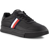 Tommy Hilfiger Herren Sneaker schwarz Leder von Tommy Hilfiger