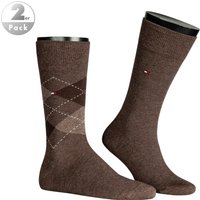 Tommy Hilfiger Herren Socken braun Baumwolle unifarben von Tommy Hilfiger