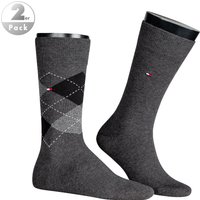 Tommy Hilfiger Herren Socken grau Baumwolle unifarben von Tommy Hilfiger