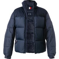 Tommy Hilfiger Herren Steppjacke blau Mikrofaser unifarben von Tommy Hilfiger