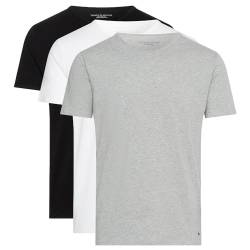 Tommy Hilfiger Herren Stretch CN Tee SS 3PACK UM0UM03138 Langarmhemd, Mehrfarbig (Black/White/Grey Heather), XL von Tommy Hilfiger