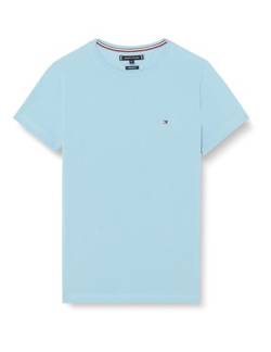 Tommy Hilfiger Herren Stretch Slim FIT Tee MW0MW10800 Kurzarm T-Shirts, Blau (Sleepy Blue), XS von Tommy Hilfiger