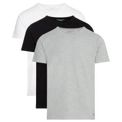 Tommy Hilfiger Herren Stretch VN Tee SS 3PACK UM0UM03137 Langarmhemd, Mehrfarbig (Black/White/Grey Heather), M von Tommy Hilfiger