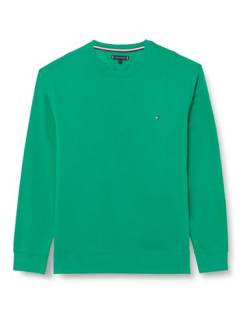 Tommy Hilfiger Herren Sweatshirt Logo Sweatshirt ohne Kapuze Große Größen, Grün (Olympic Green), 3XL von Tommy Hilfiger