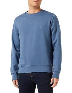 Tommy Hilfiger Herren Sweatshirt ohne Kapuze, Blau (Faded Indigo), S von Tommy Hilfiger