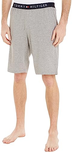 Tommy Hilfiger Herren Sweatshorts Jersey Short Kurz, Grau (Light Grey Heather), XL von Tommy Hilfiger