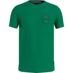 Tommy Hilfiger Herren T-Shirt Kurzarm Hilfiger Roundle Tee Rundhalsausschnitt, Grün (Olympic Green), XXL von Tommy Hilfiger