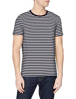 Tommy Hilfiger Herren T-Shirt Kurzarm Rundhalsausschnitt, Blau (Desert Sky/White), XL von Tommy Hilfiger