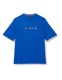 Tommy Hilfiger Herren T-Shirt Kurzarm Rundhalsausschnitt, Blau (Ultra Blue), XXL von Tommy Hilfiger