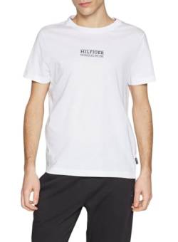 Tommy Hilfiger Herren T-Shirt Kurzarm Rundhalsausschnitt, Weiß (White), XXL von Tommy Hilfiger