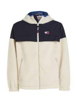 Tommy Hilfiger Herren TJM Chicago Sherpa Mix Jacket Outwear, weiß-White (White), S von Tommy Hilfiger