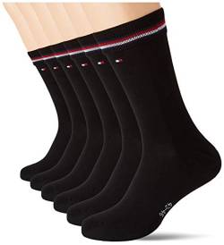 Tommy Hilfiger Herren Tommy Hilfiger Classic Men's Multipack (6 Pack) Socks, Schwarz, 43-46 EU von Tommy Hilfiger