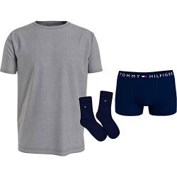 Tommy Hilfiger Herren Trunk Sock Tee Pack UM0UM02615 Geschenkpackungen, Lila (des Sky/Md Hthr/des Sky), S von Tommy Hilfiger