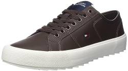 Tommy Hilfiger Herren Vulcanized Sneaker Cleated Schuhe, Braun (Cocoa), 41 von Tommy Hilfiger