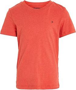 Tommy Hilfiger Jungen T-Shirt Kurzarm Rundhalsausschnitt, Rot (Apple Red Heather), 5 Jahre von Tommy Hilfiger