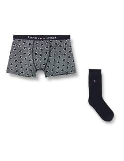 Tommy Hilfiger Jungen Trunk & Socks Set UB0UB00515 Geschenkpackungen, Braun (Stars Print/des Sky), 8-10 Jahre von Tommy Hilfiger