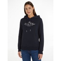 Tommy Hilfiger Kapuzensweatshirt REGULAR HILFIGER SCRIPT HOODIE mit großer Logo-Stickerei auf der Brust von Tommy Hilfiger