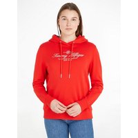 Tommy Hilfiger Kapuzensweatshirt REGULAR HILFIGER SCRIPT HOODIE mit großer Logo-Stickerei auf der Brust von Tommy Hilfiger