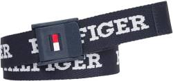 Tommy Hilfiger Kinder Unisex Gürtel Webbing Belt Stoffgürtel, Blau (Space Blue), L-XL von Tommy Hilfiger