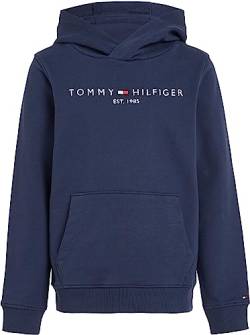 Tommy Hilfiger Kinder Unisex Hoodie Essential Hoodie mit Kapuze, Blau (Twilight Navy), 14 Jahre von Tommy Hilfiger