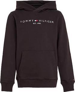 Tommy Hilfiger Kinder Unisex Hoodie Essential Hoodie mit Kapuze, Schwarz (Black), 3 Jahre von Tommy Hilfiger