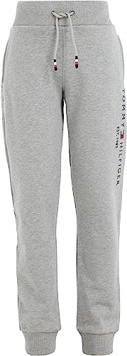 Tommy Hilfiger Kinder Unisex Jogginghose Essential Sweatpants Bio-Baumwolle, Grau (Light Grey Heather), 12 Monate von Tommy Hilfiger