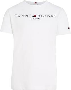 Tommy Hilfiger Kinder Unisex T-Shirt Kurzarm Essential Tee Rundhalsausschnitt, Weiß (White), 18 Monate von Tommy Hilfiger