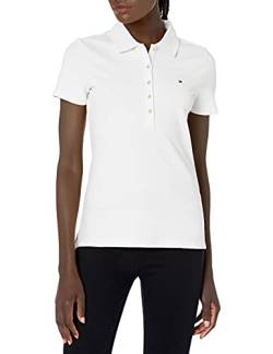 Tommy Hilfiger Klassisches Damen-Poloshirt (Standard- und Übergröße), Weiss/opulenter Garten, X-Klein von Tommy Hilfiger