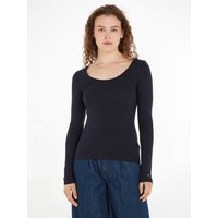 Tommy Hilfiger Langarmshirt SLIM MODERN CO/EA SCOOP LS in klassicher Basic-Form von Tommy Hilfiger